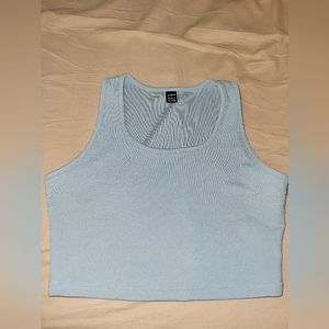 SHEIN, large, blue / gray sleeveless drop top